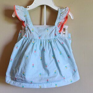 Baby Essentials Summer Outfit With Little Pineapples Size 9 Months